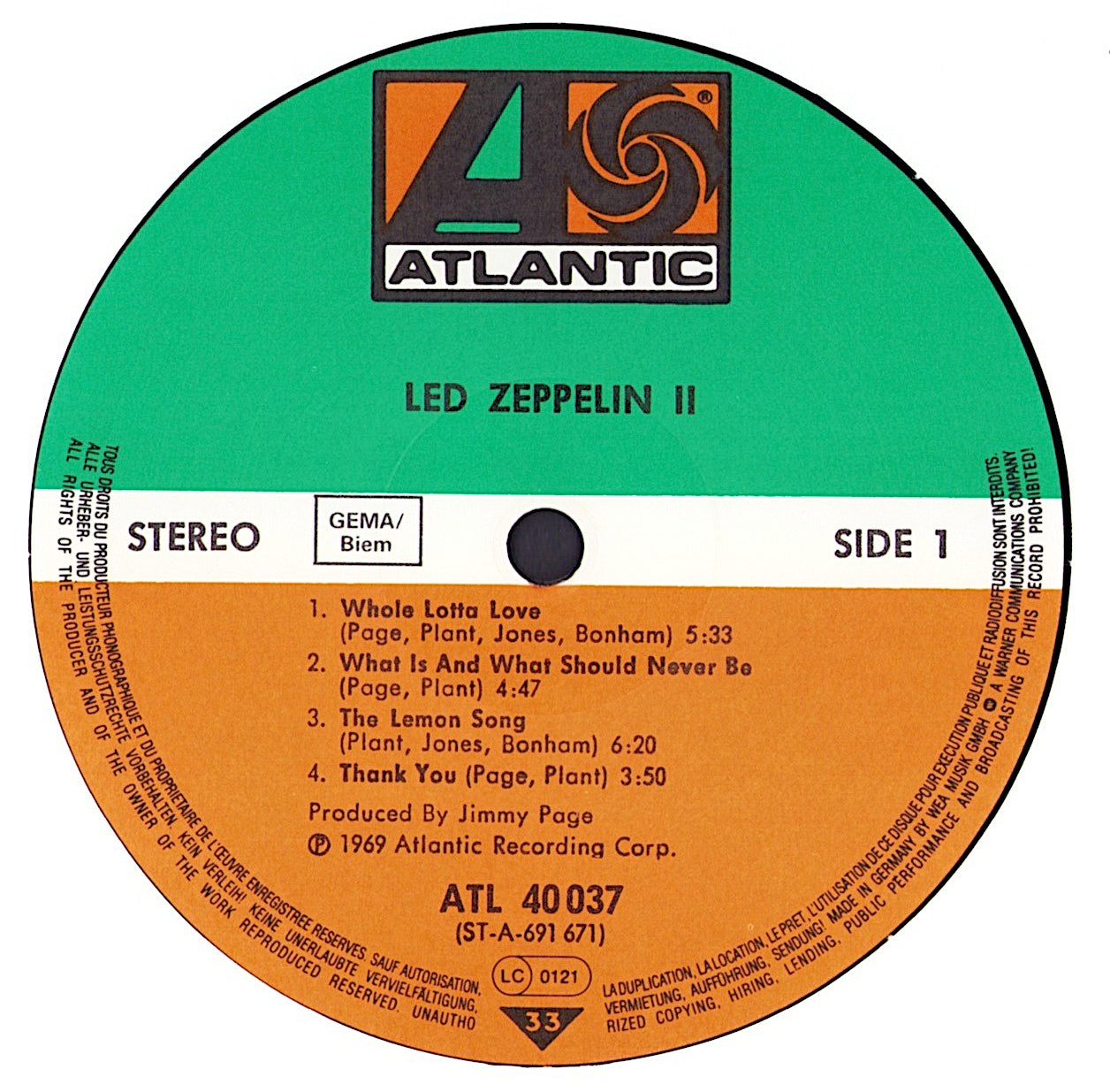 Led Zeppelin ‎- Led Zeppelin II Vinyl LP