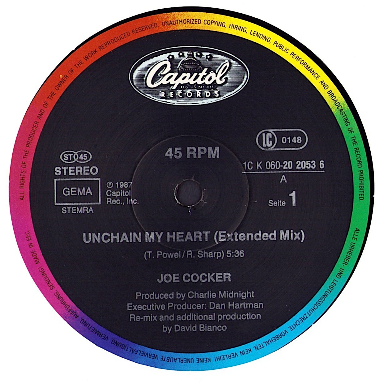 Joe Cocker – Unchain My Heart Vinyl 12" Maxi-Single