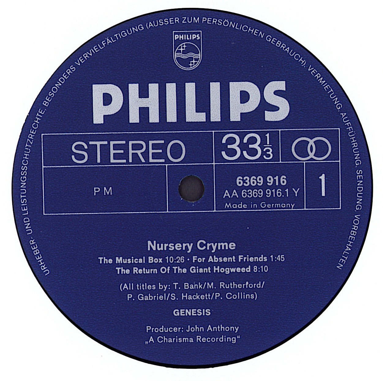 Genesis – Nursery Cryme Vinyl LP
