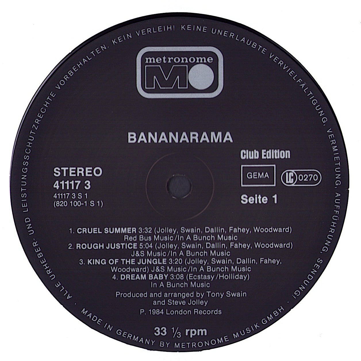 Bananarama - Bananarama Vinyl LP Club Edition + Poster