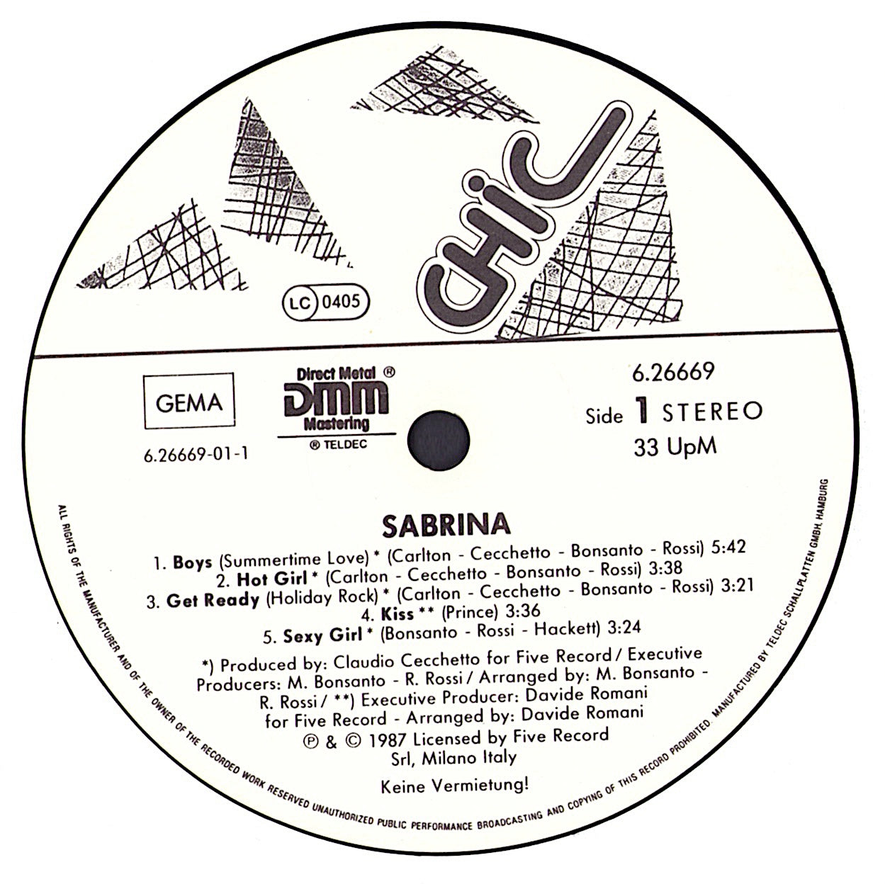 Sabrina ‎- Sabrina Vinyl LP