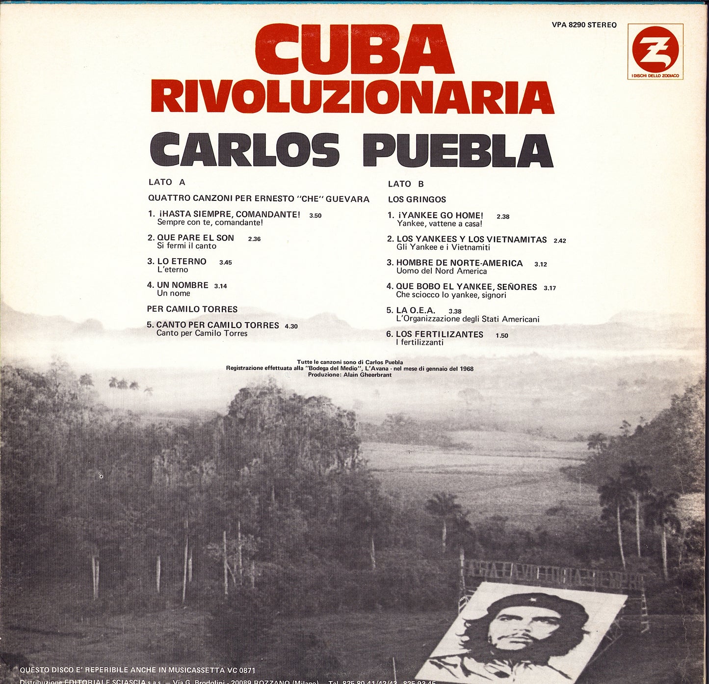 Carlos Puebla ‎- Cuba Rivoluzionaria Vinyl LP