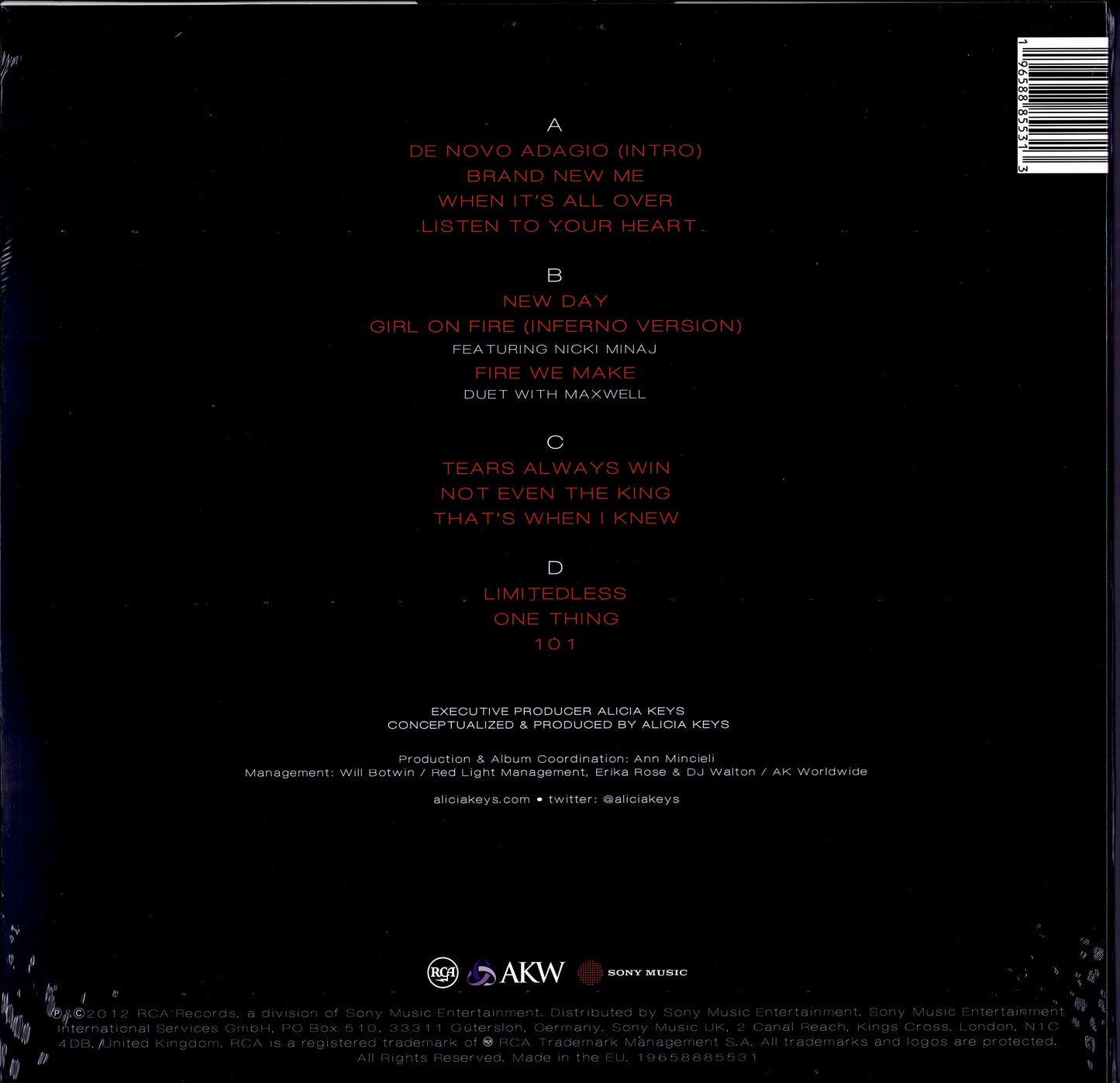 Alicia Keys - Girl On Fire Vinyl 2LP