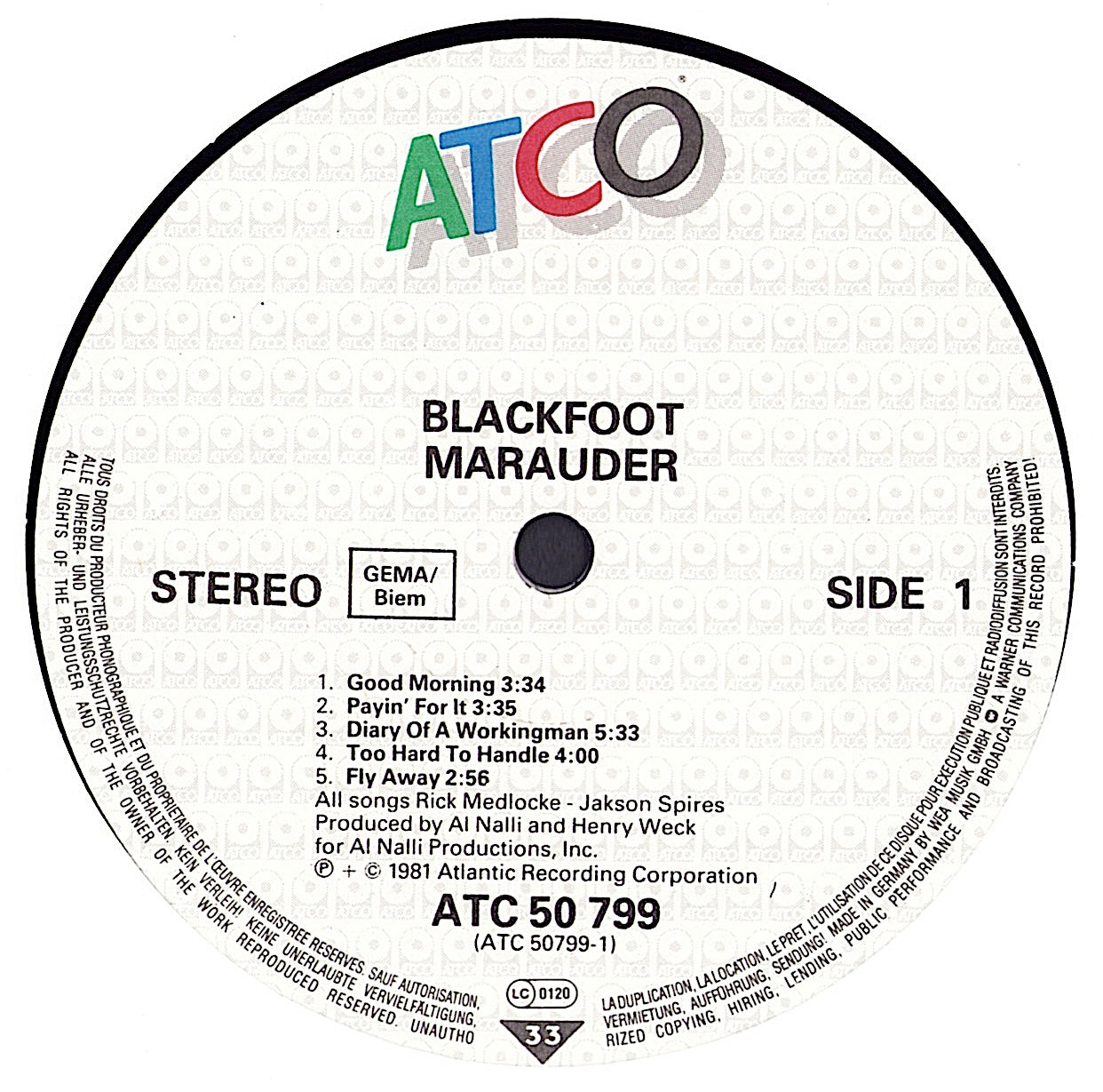 Blackfoot - Marauder Vinyl LP