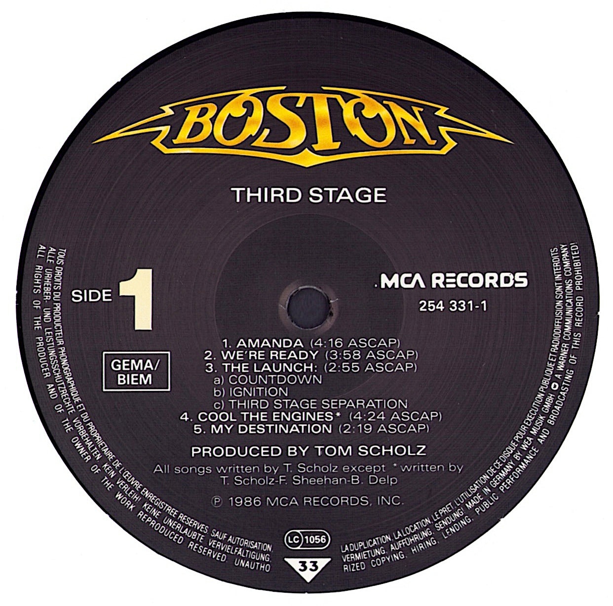 Boston – Third Stage Vinyl LP