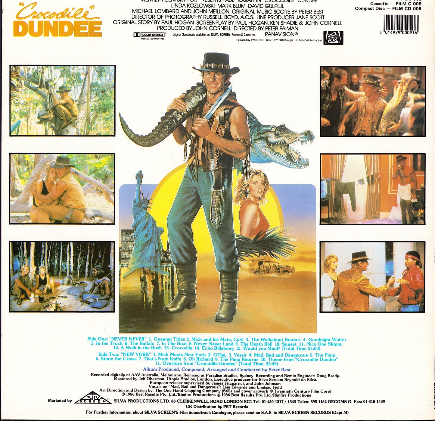Peter Best - "Crocodile" Dundee - Original Motion Picture Score Vinyl LP