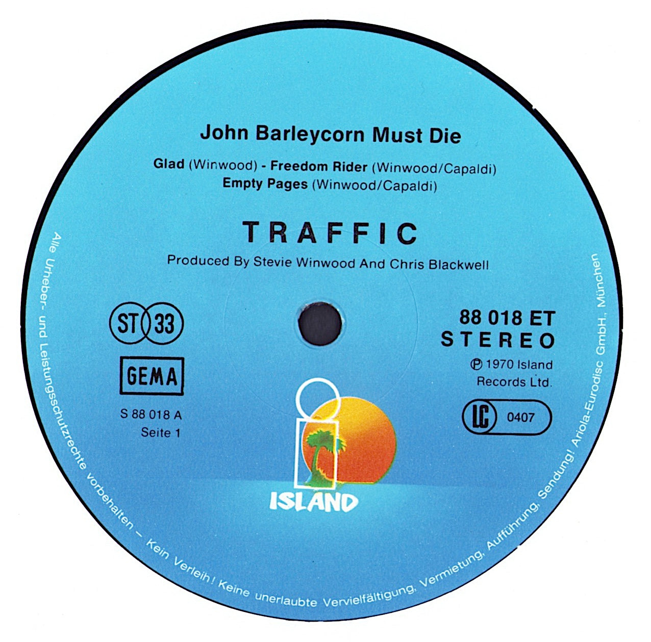 Traffic - John Barleycorn Must Die