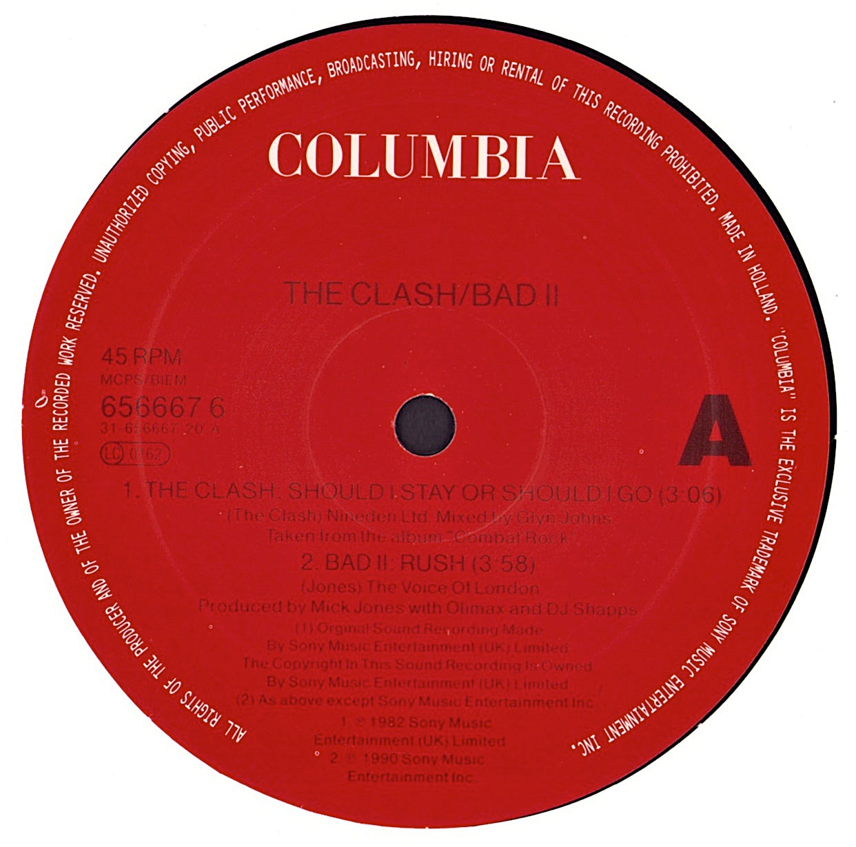 The Clash / Big Audio Dynamite II – Should I Stay Or Should I Go / Rush Vinyl 12" Maxi-Single