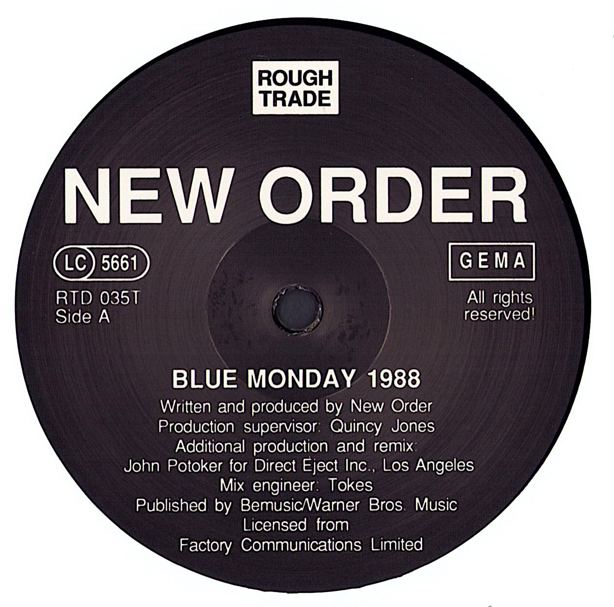 New Order - Blue Monday 1988