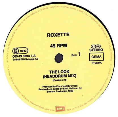 Roxette ‎- The Look Head-Drum-Mix VVinyl 12" Maxi-Single