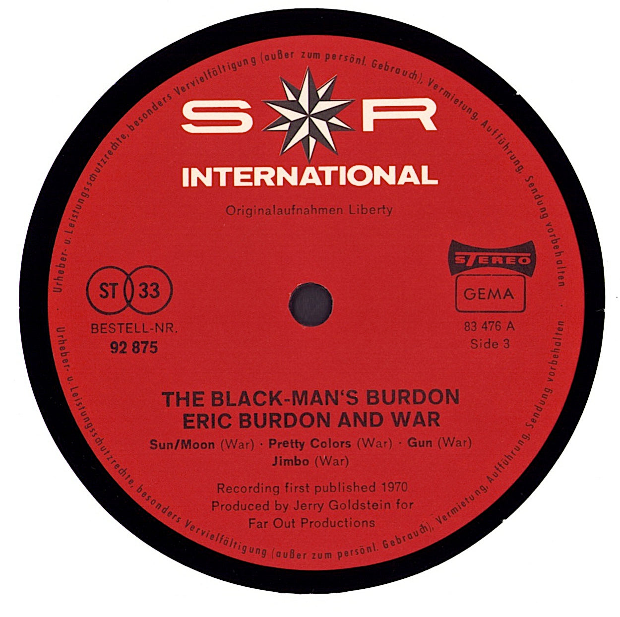 Eric Burdon And War - The Black-Man's Burdon