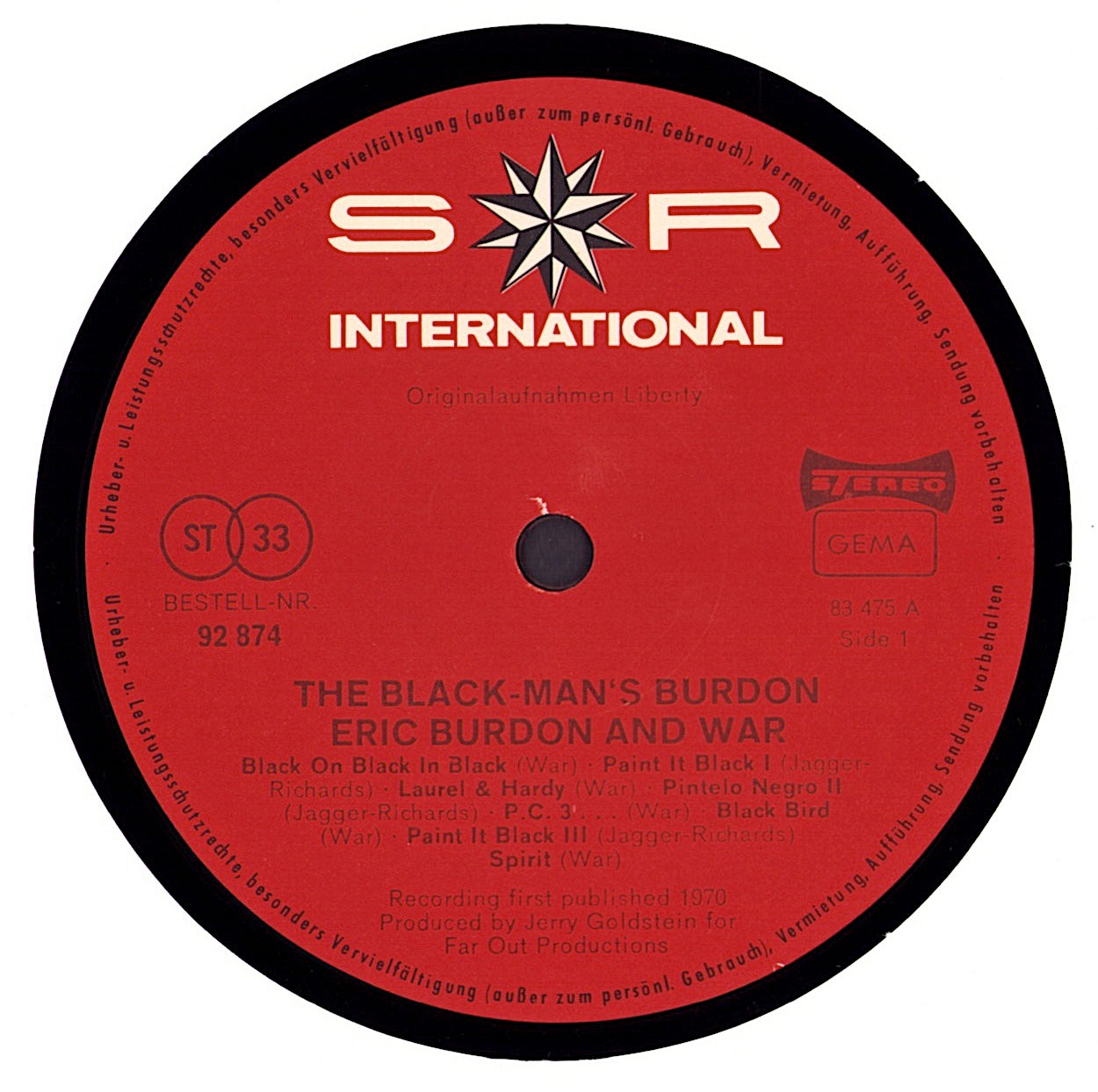 Eric Burdon And War - The Black-Man's Burdon