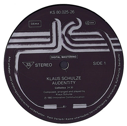 Klaus Schulze - Audentity Vinyl 2LP