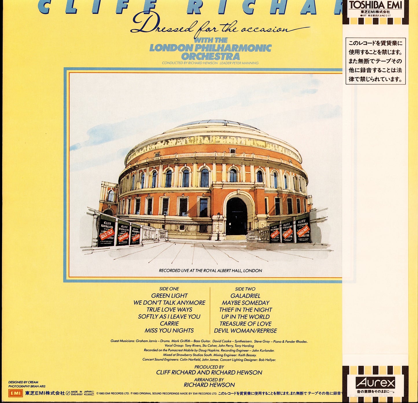 Cliff Richard – Dressed For The Occasion Vinyl LP | Japan Promo | 1983