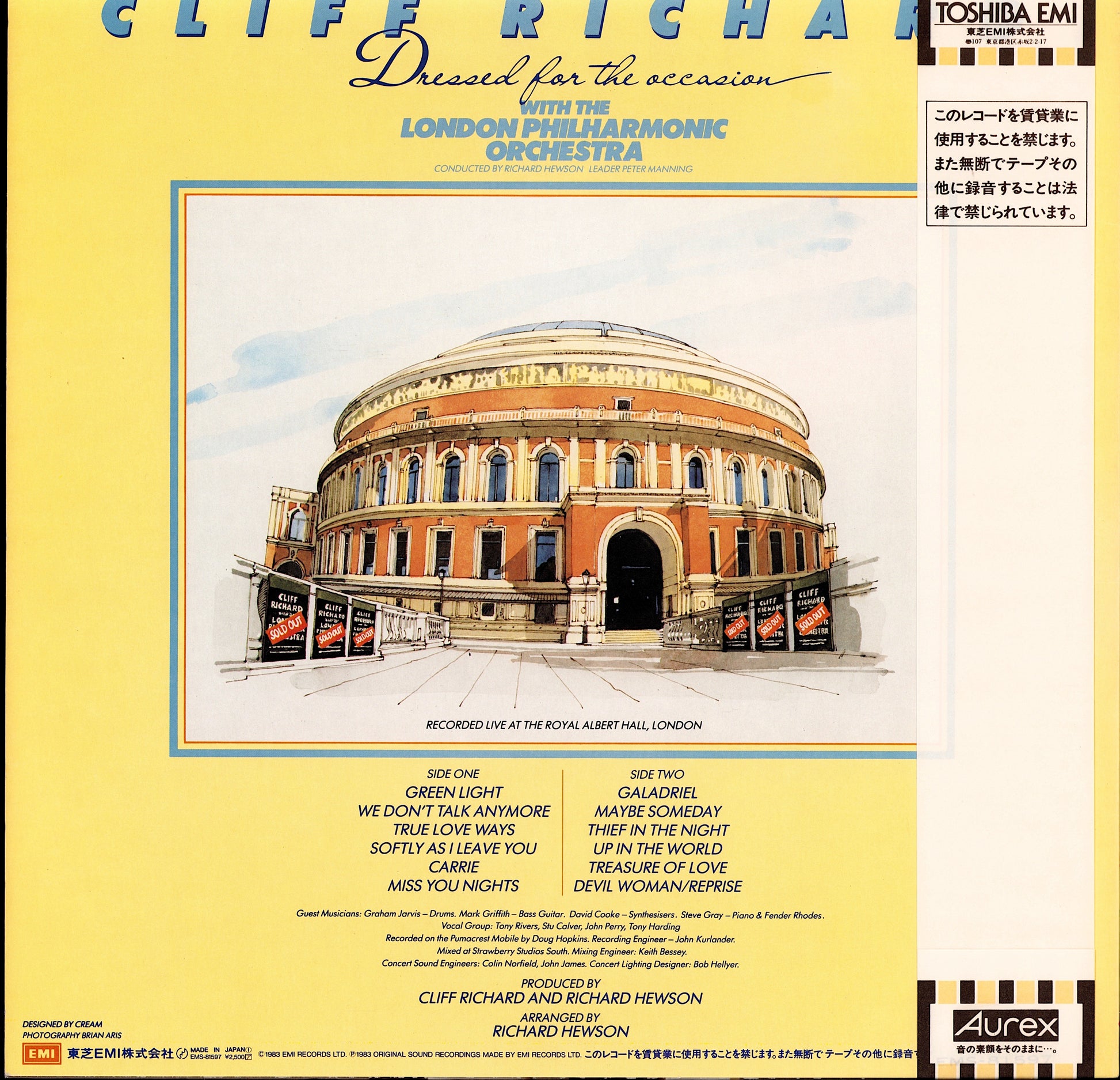 Cliff Richard – Dressed For The Occasion Vinyl LP | Japan Promo | 1983
