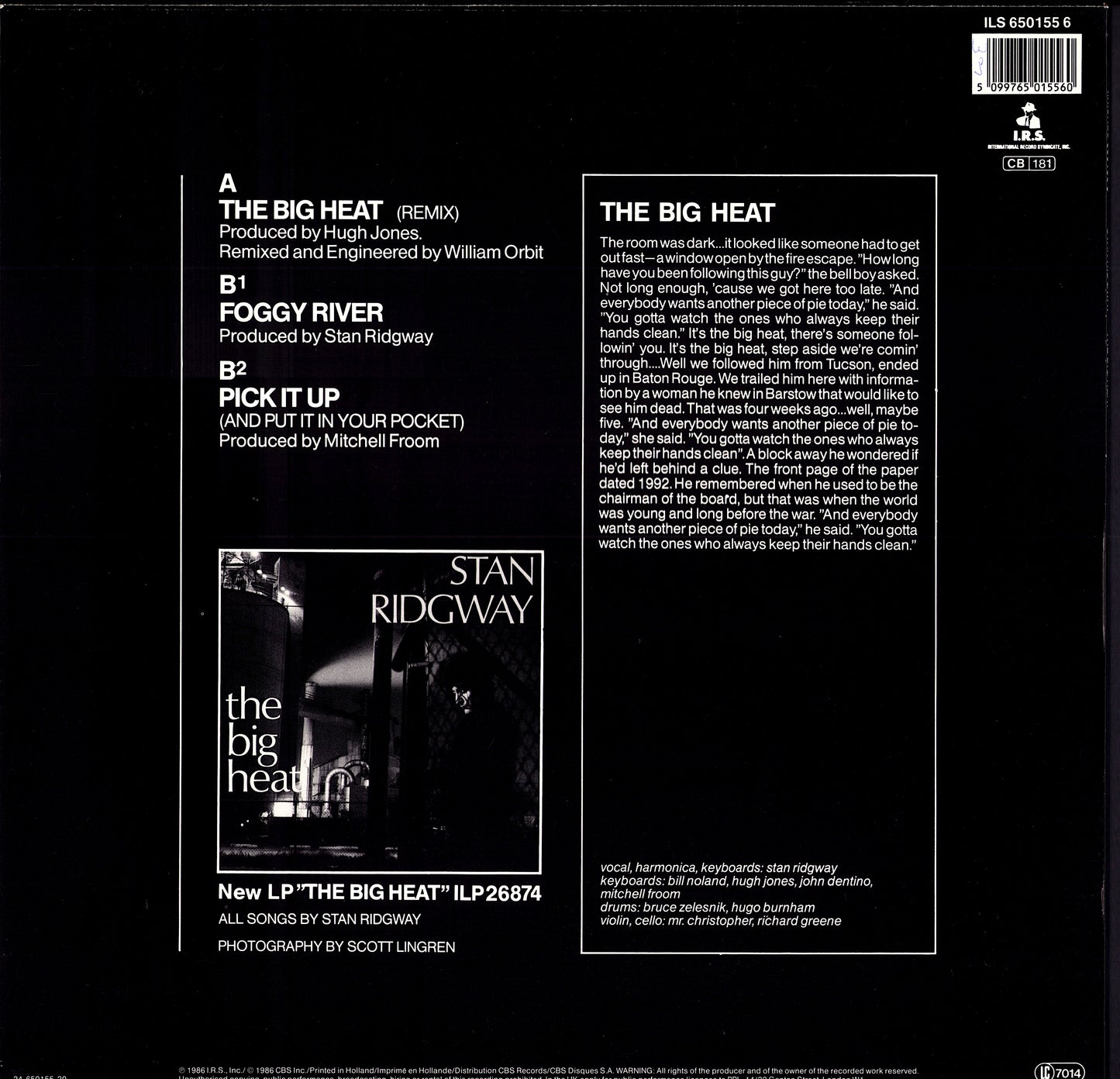 Stan Ridgway - Camouflage Vinyl 12" Kopie