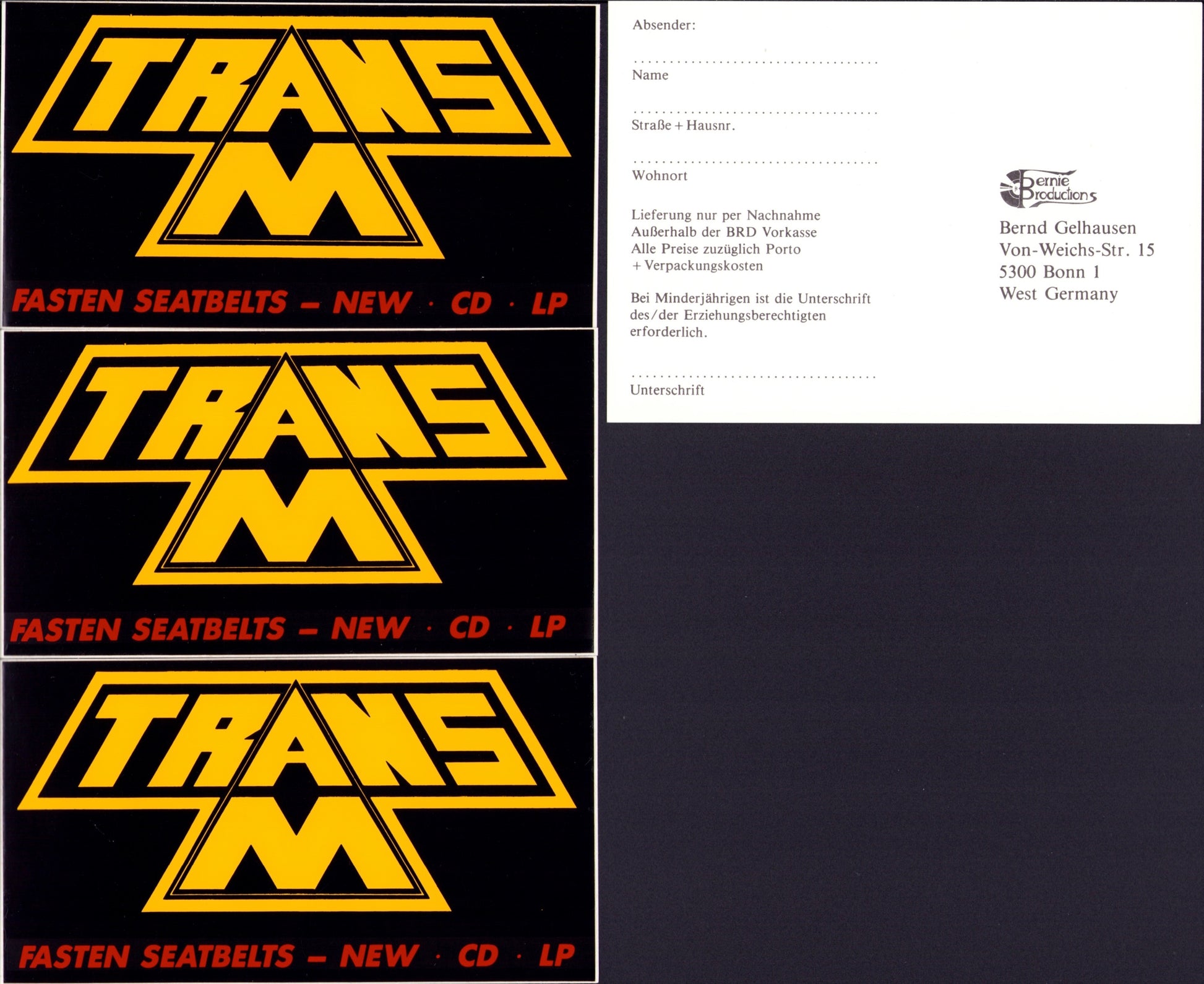 Trans Am - Fasten Seatbelts Vinyl LP