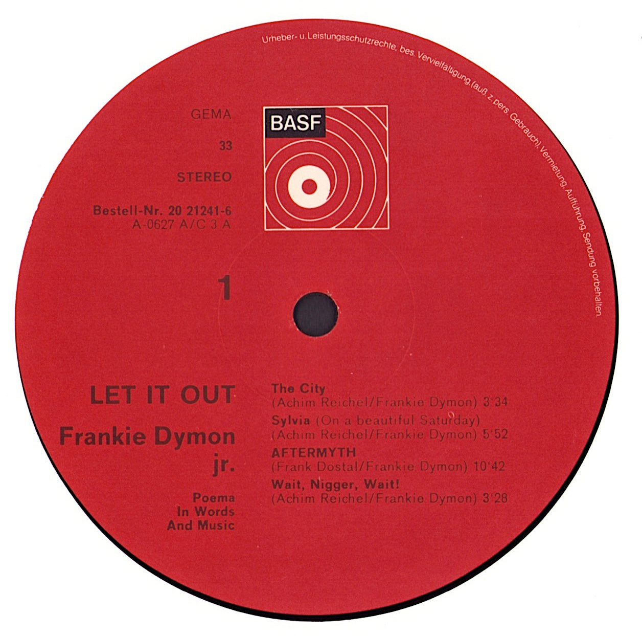 Frankie Dymon Jnr ‎- Let It Out Vinyl LP