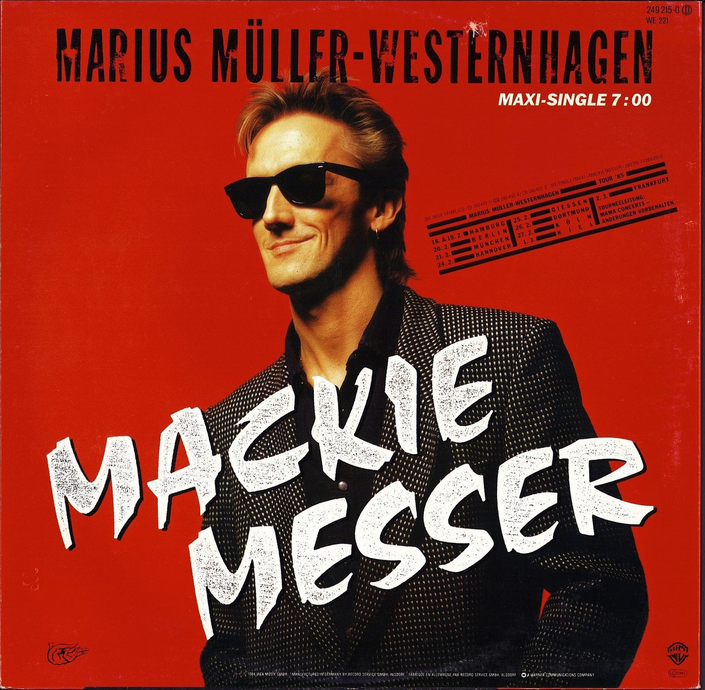 Marius Müller-Westernhagen ‎- Mackie Messer Vinyl 12" Maxi-Single