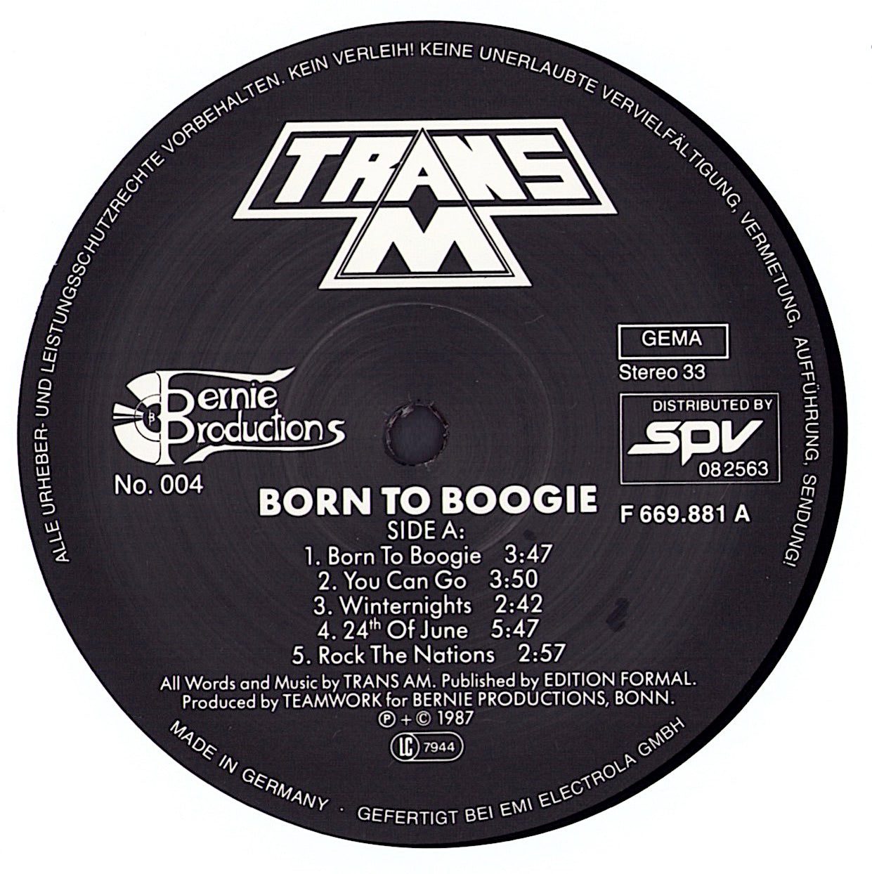 Trans Am - Born To Boogie Vinyl LP