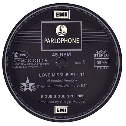 Sigue-Sputnik - Love Missile F1 - 11 Extended Mix Vinyl 12" Maxi