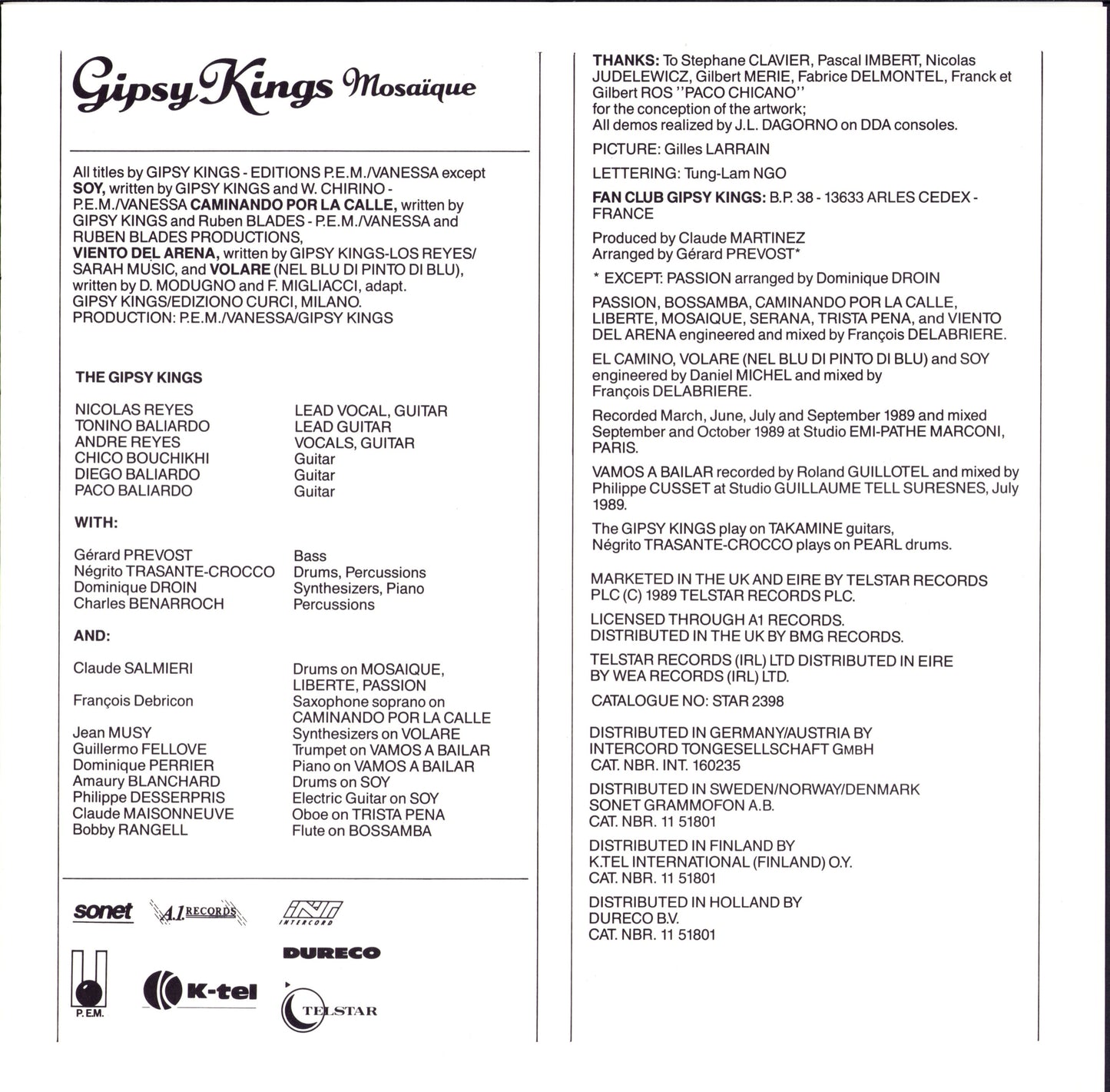 Gipsy Kings - Mosaique Vinyl LP