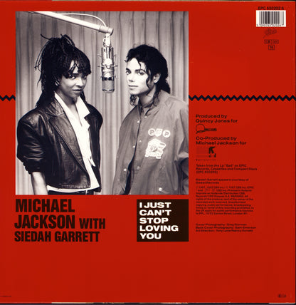 Michael Jackson ‎- I Just Can't Stop Loving You Vinyl 12" Maxi-Single