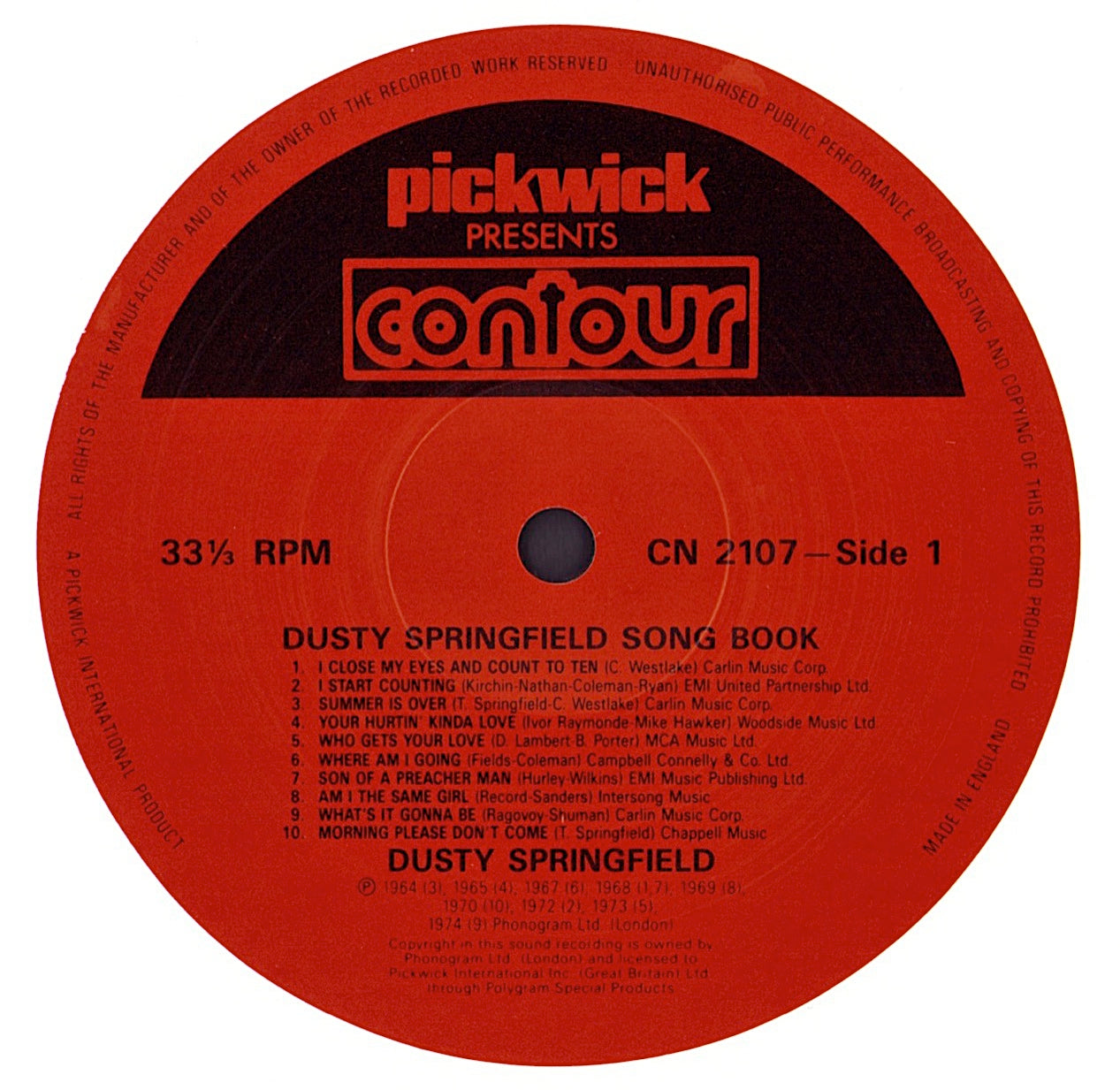 Dusty Springfield - Songbook Vinyl LP