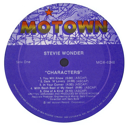Stevie Wonder – Characters Vinyl LP