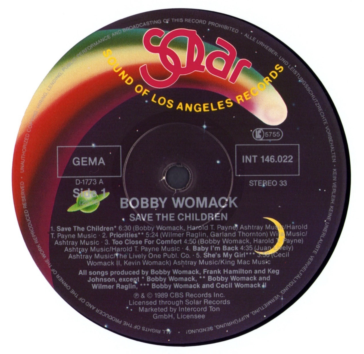 Bobby Womack ‎- Save The Children Vinyl LP
