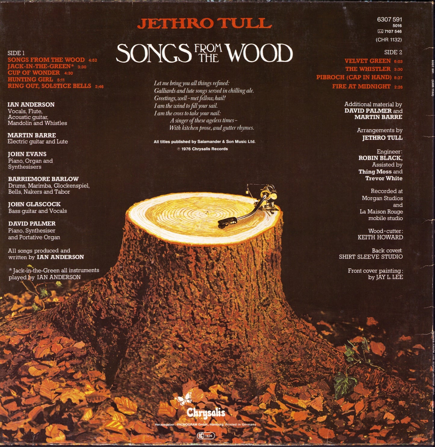 Jethro Tull - Songs from the Wood Vinyl LP