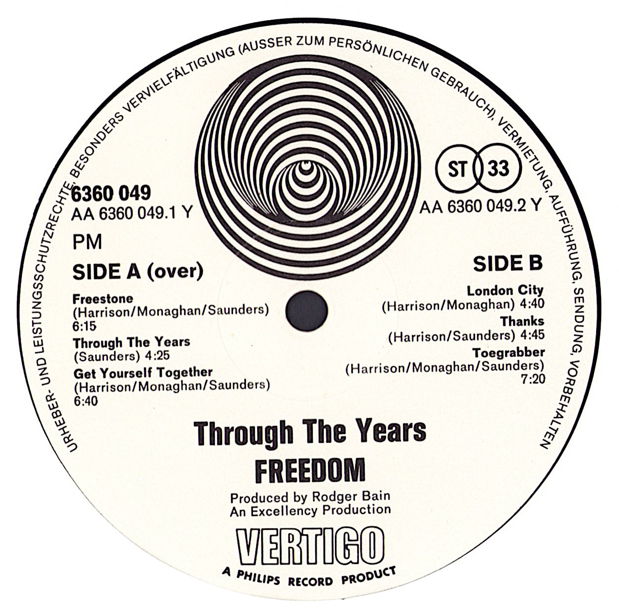 Freedom - Through The Years Vinyl LP