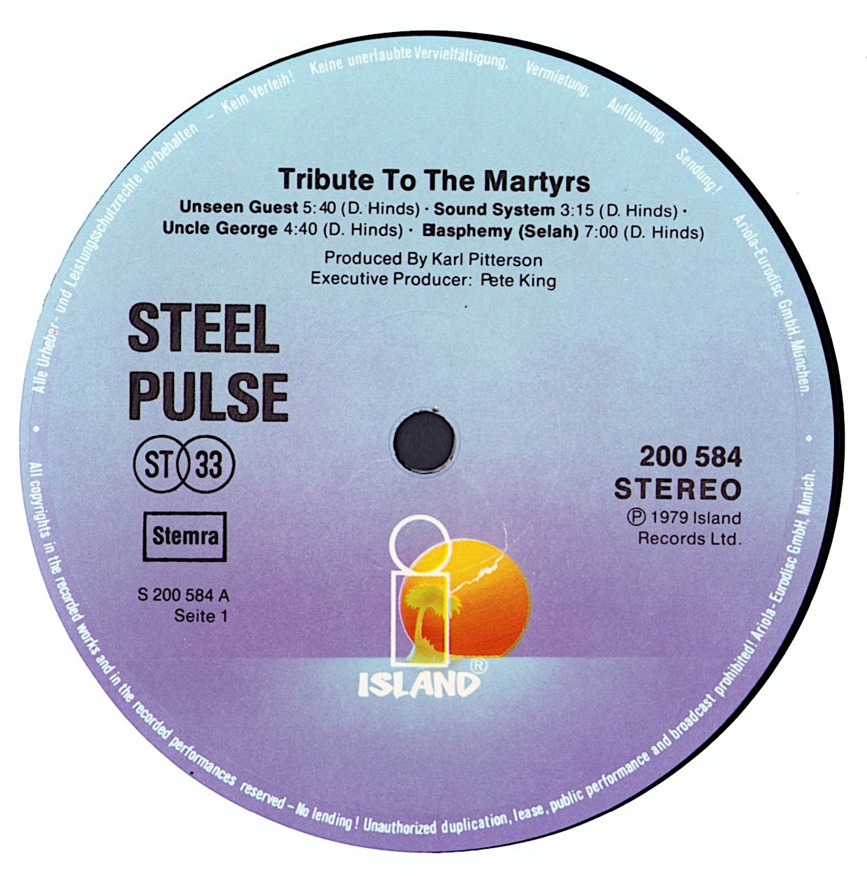 Steel Pulse - Tribute To The Martyrs Vinyl LP