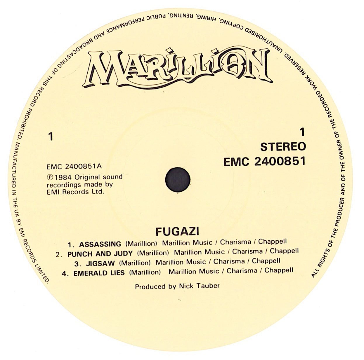 Marillion - Fugazi Vinyl LP