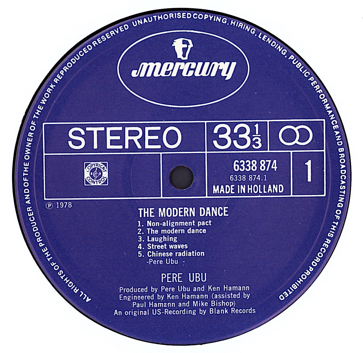 Pere Ubu - The Modern Dance Vinyl LP