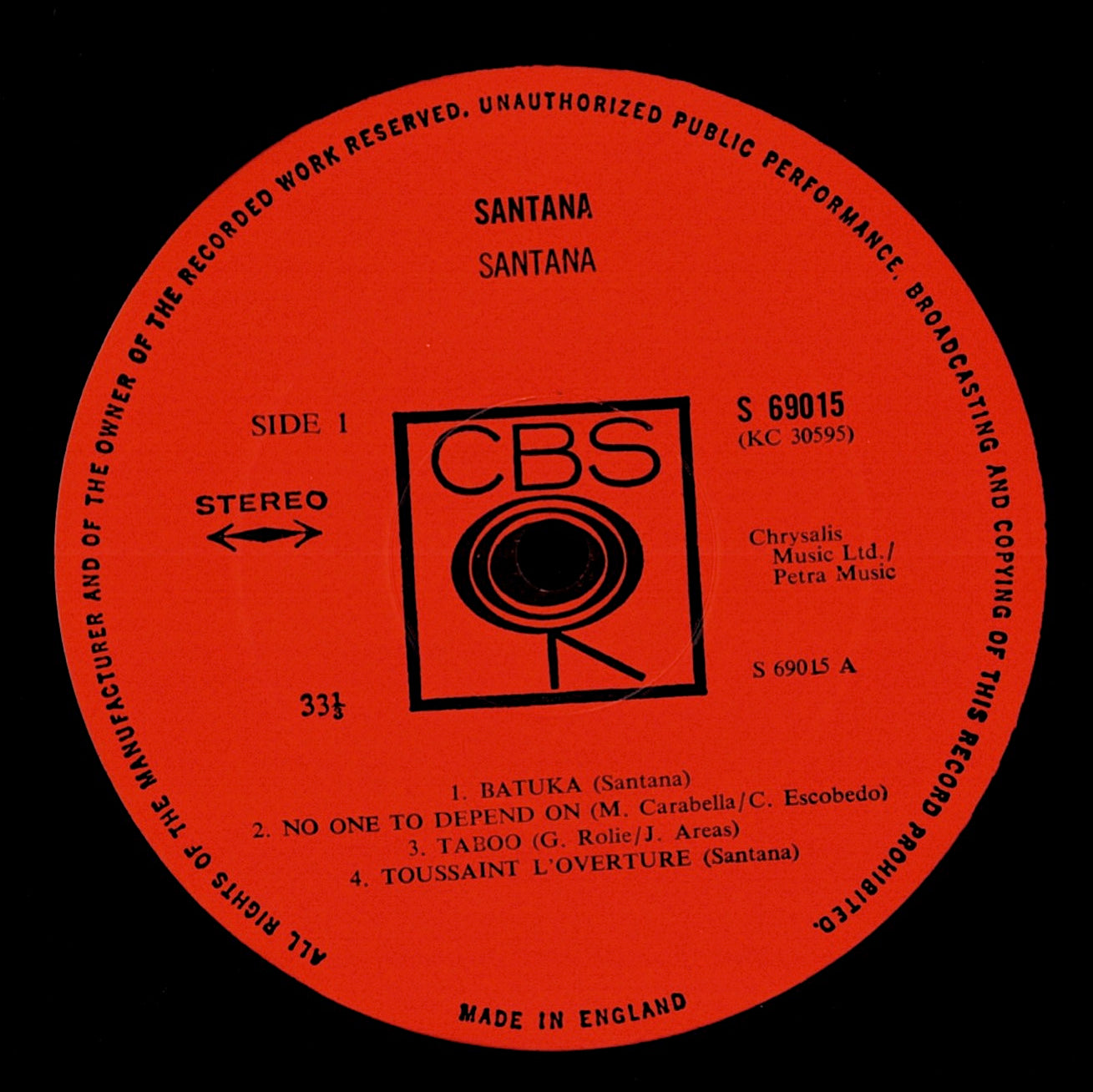 Santana ‎- Santana Vinyl LP