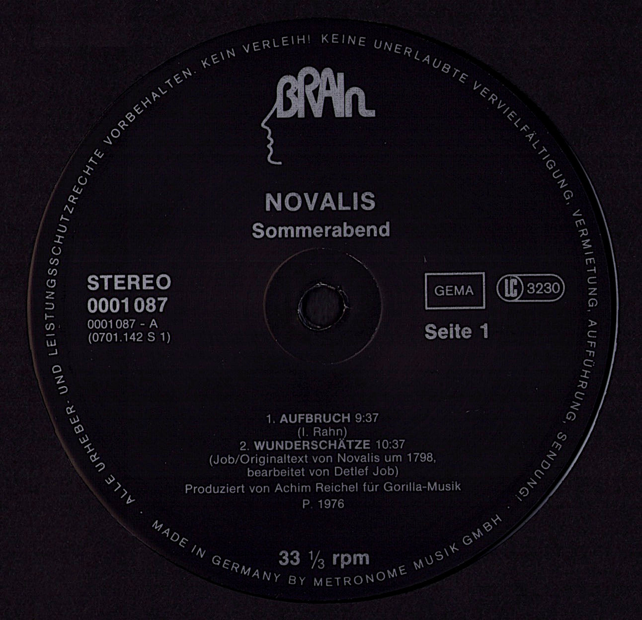 Novalis - Sommerabend Vinyl LP