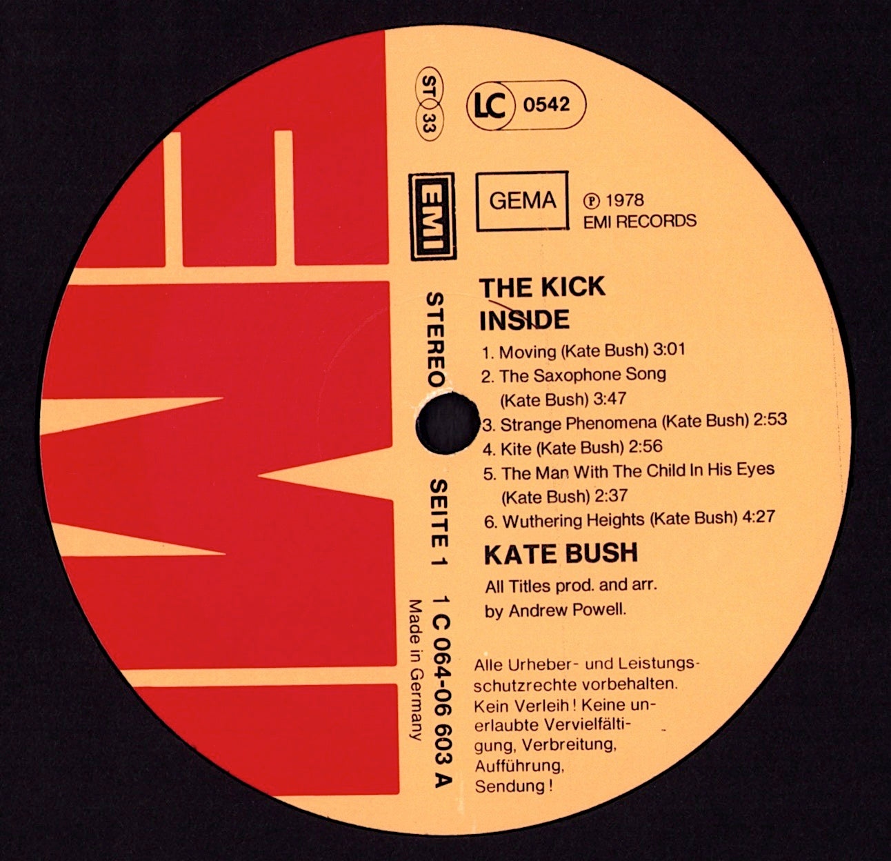 Kate Bush ‎- The Kick Inside (Vinyl LP) 