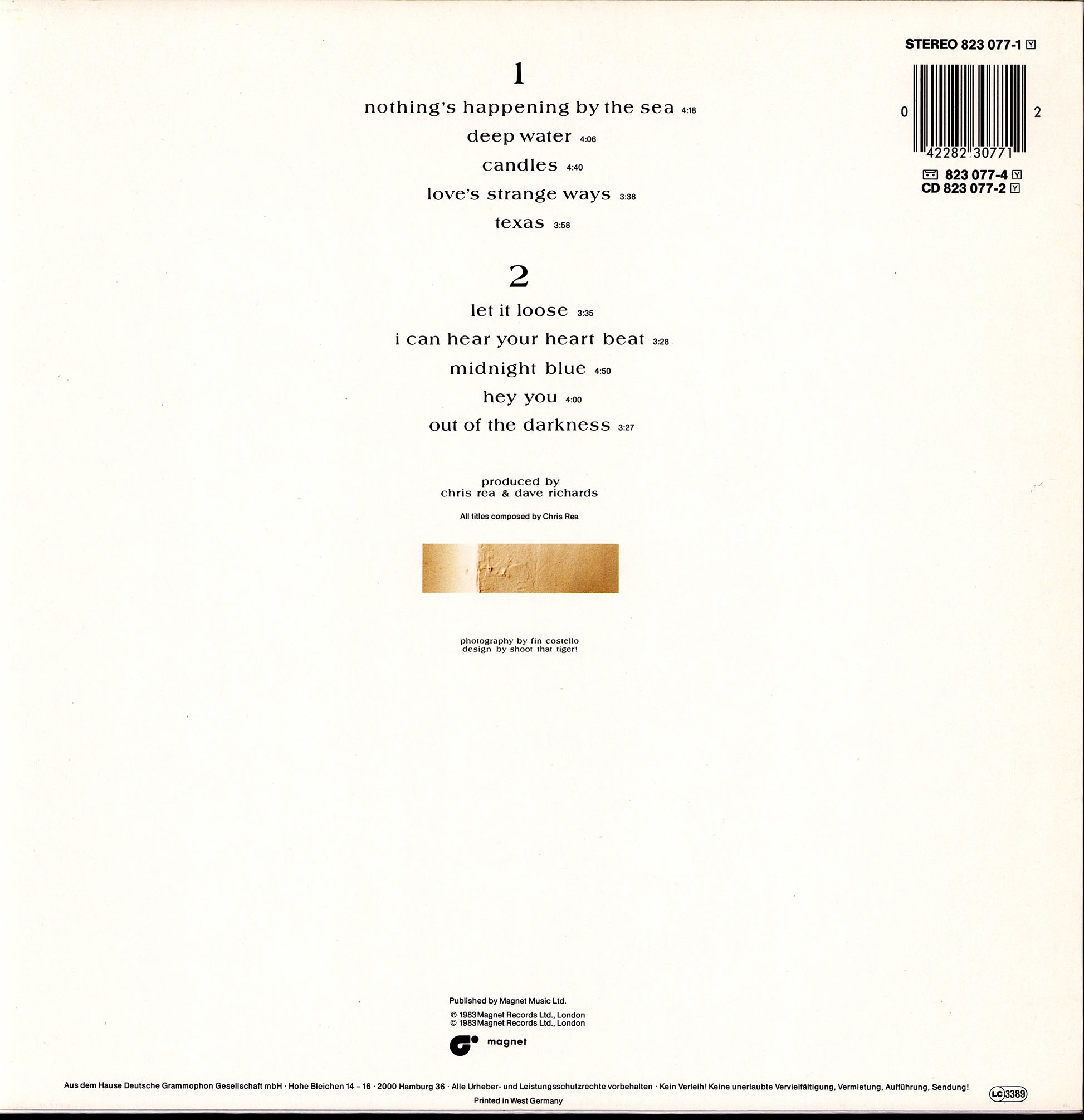 Chris Rea ‎- On The Beach Vinyl LP Kopie