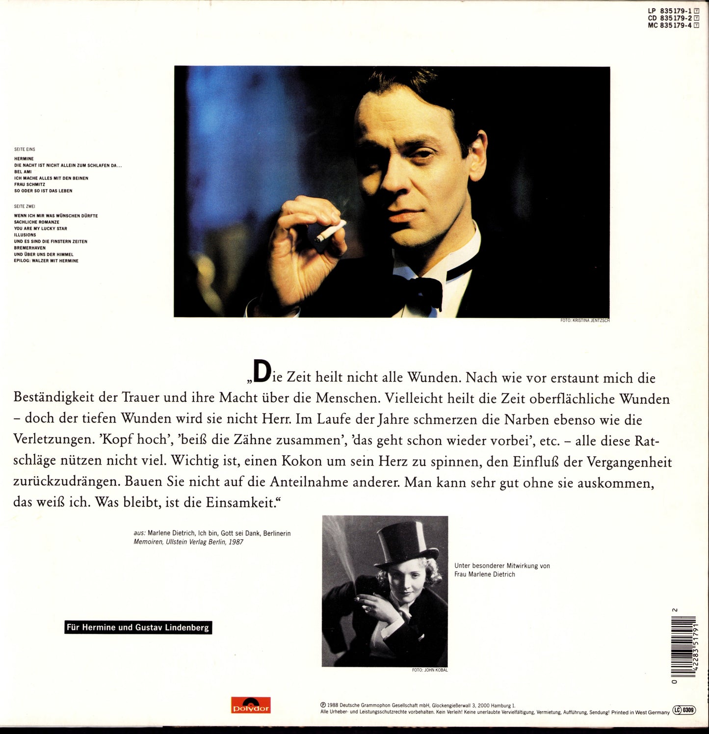 Udo Lindenberg – Hermine Vinyl LP, DE Original, 1988