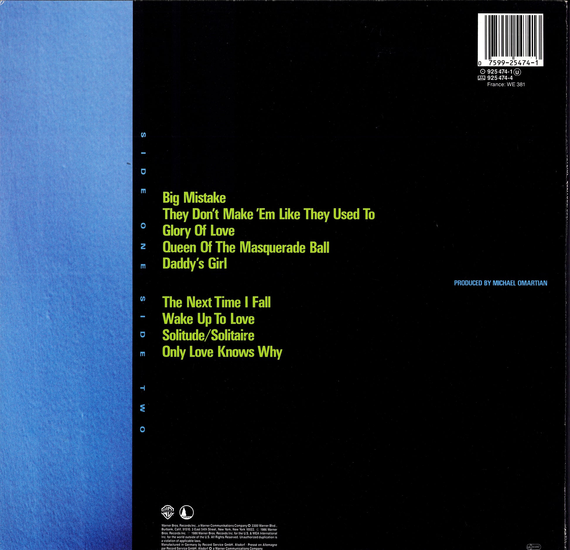 Peter Cetera – Solitude / Solitaire Vinyl LP | EU Original | 1986