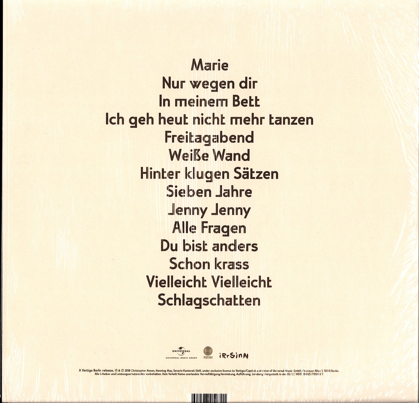 AnnenMayKantereit – Schlagschatten Vinyl 2LP + CD | DE Original | 2020