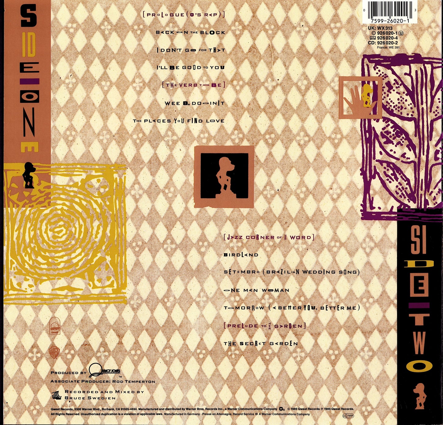 Quincy Jones – Back On The Block (Vinyl LP)