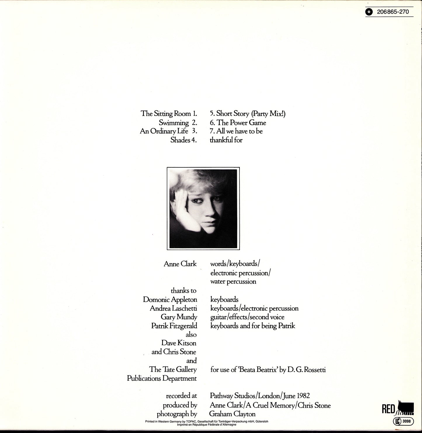 Anne Clark – Joined Up Writing Vinyl LP Kopie Kopie