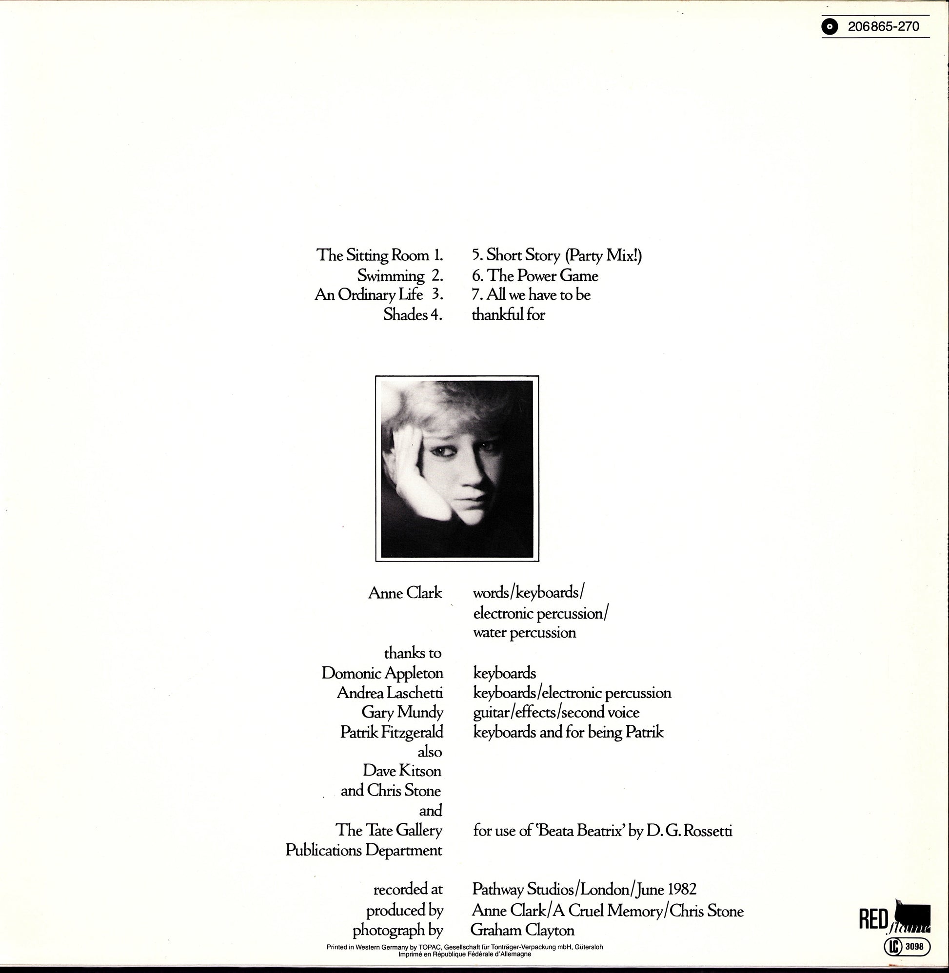 Anne Clark – Joined Up Writing Vinyl LP Kopie Kopie