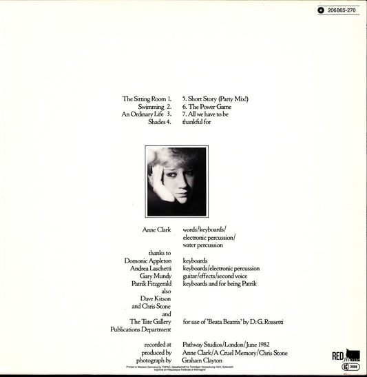 Anne Clark – Joined Up Writing Vinyl LP Kopie Kopie