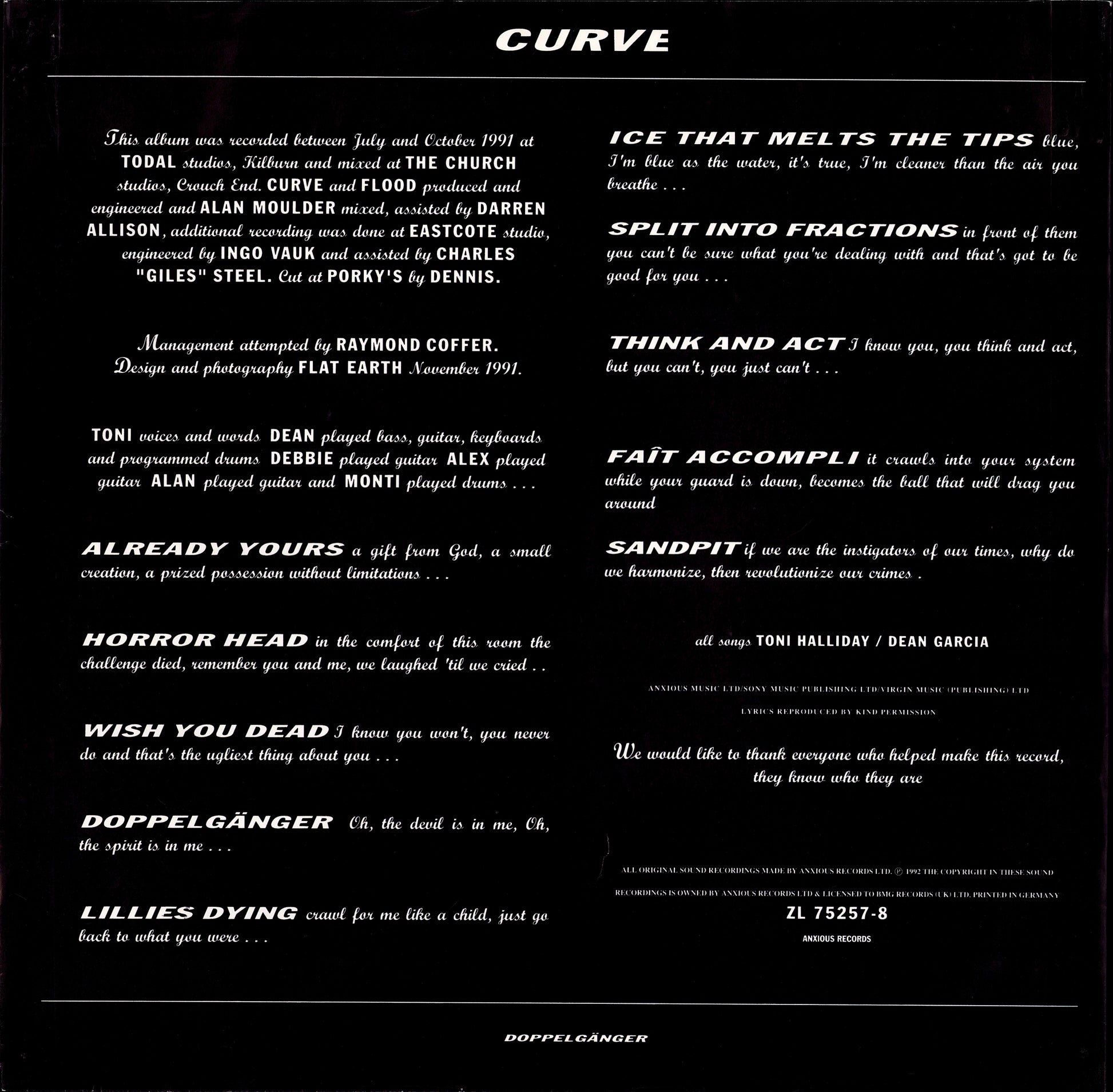 Curve – Doppelgänger Vinyl LP