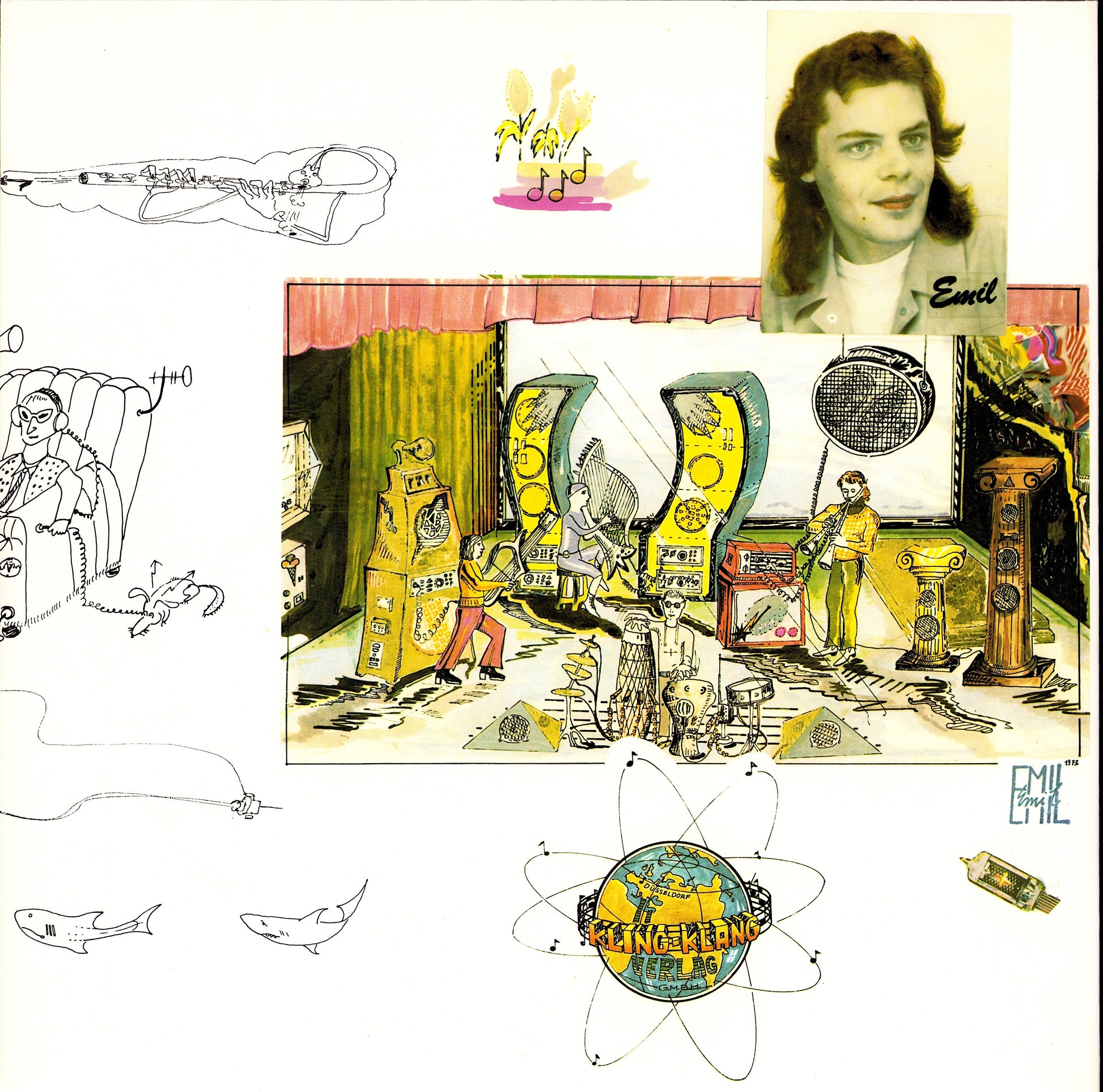 Kraftwerk - Ralf & Florian Vinyl LP with "musicomix" Cartoon Poster