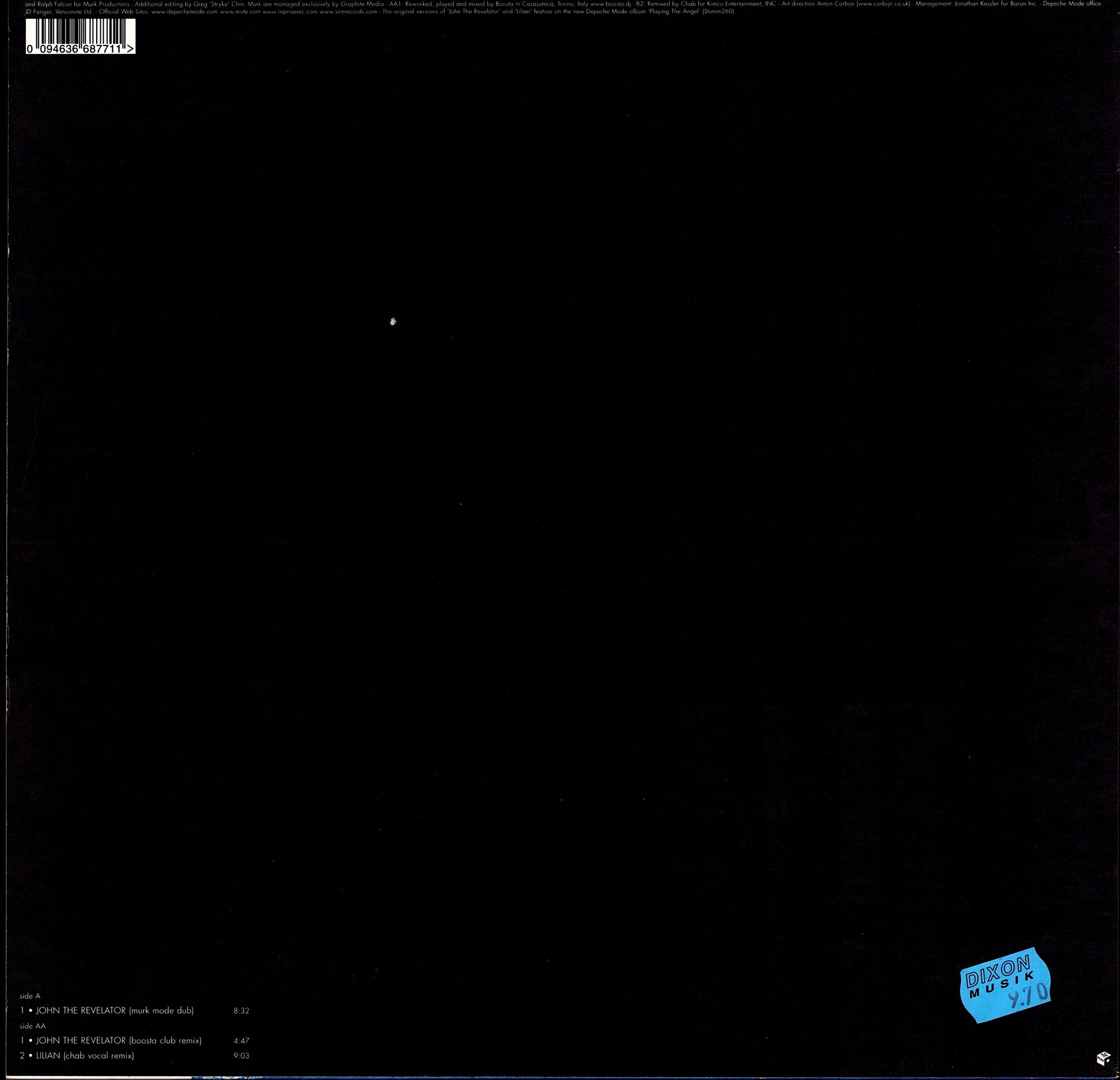 Depeche Mode – John The Revelator / Lilian Vinyl 12" | EU Reissue | 2006