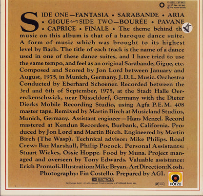 Jon Lord ‎- Sarabande Vinyl LP